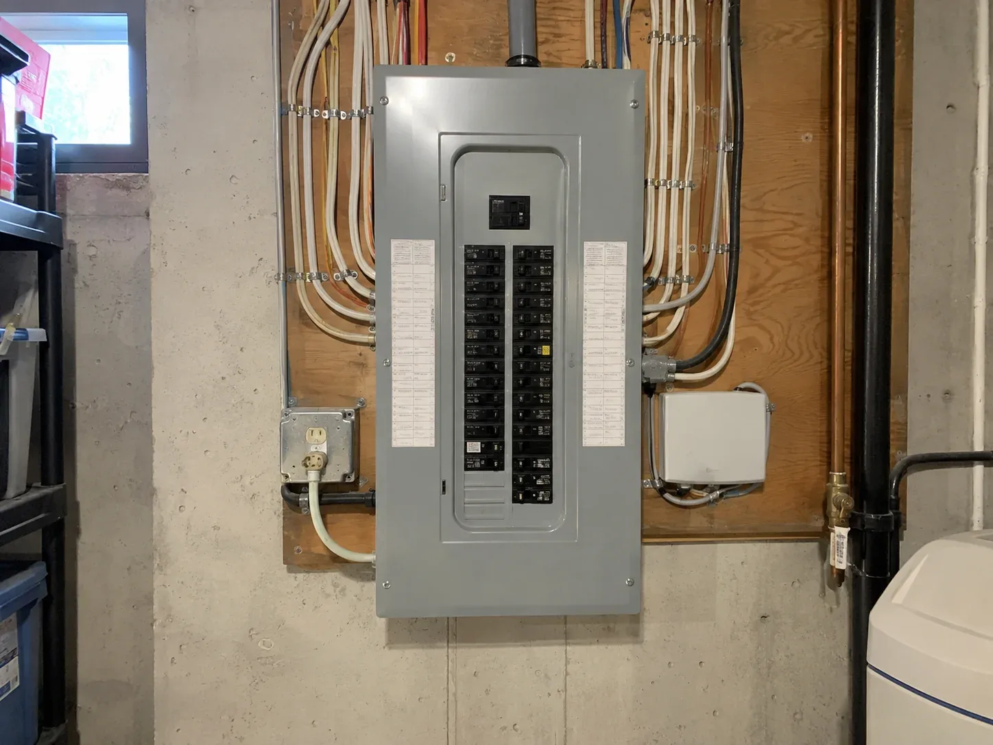 Electrical panel upgrade in a Whitby home basement